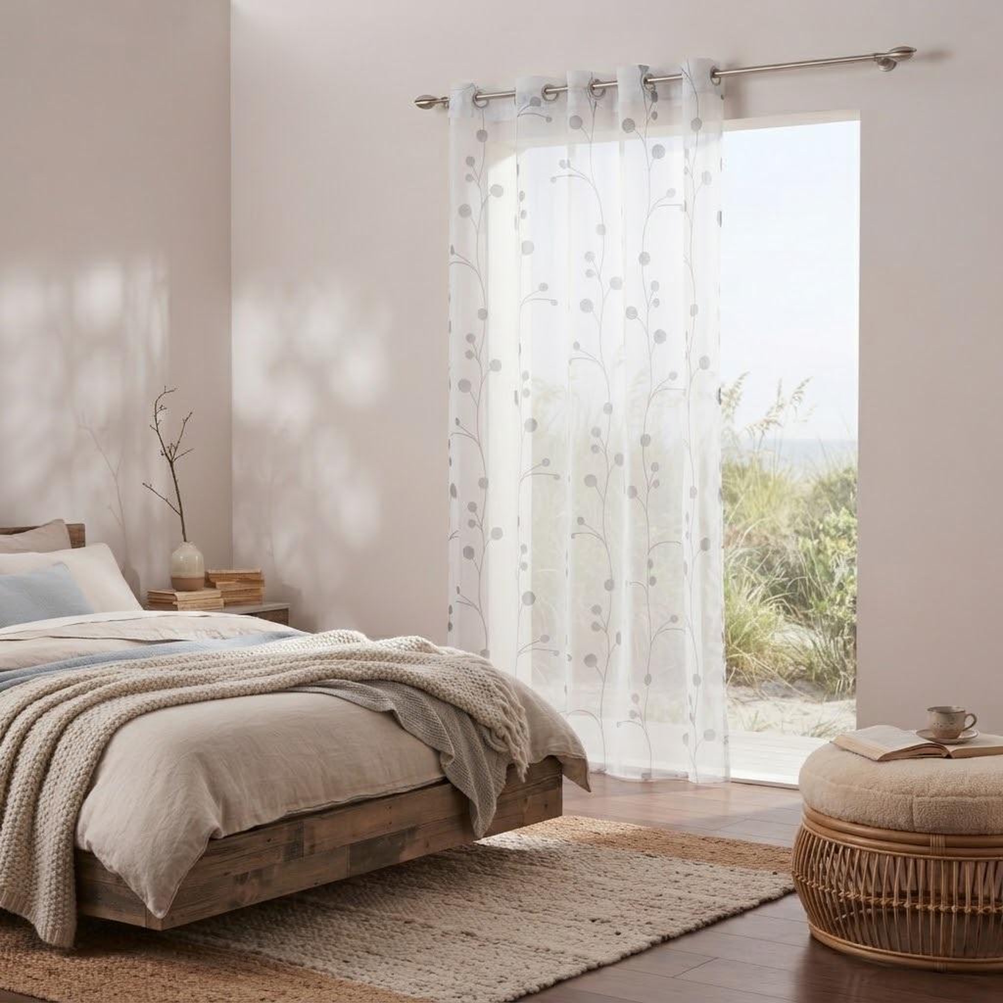 Voir la diapositive 5 : Eden Voilage a oeillets clochettes design et moderne