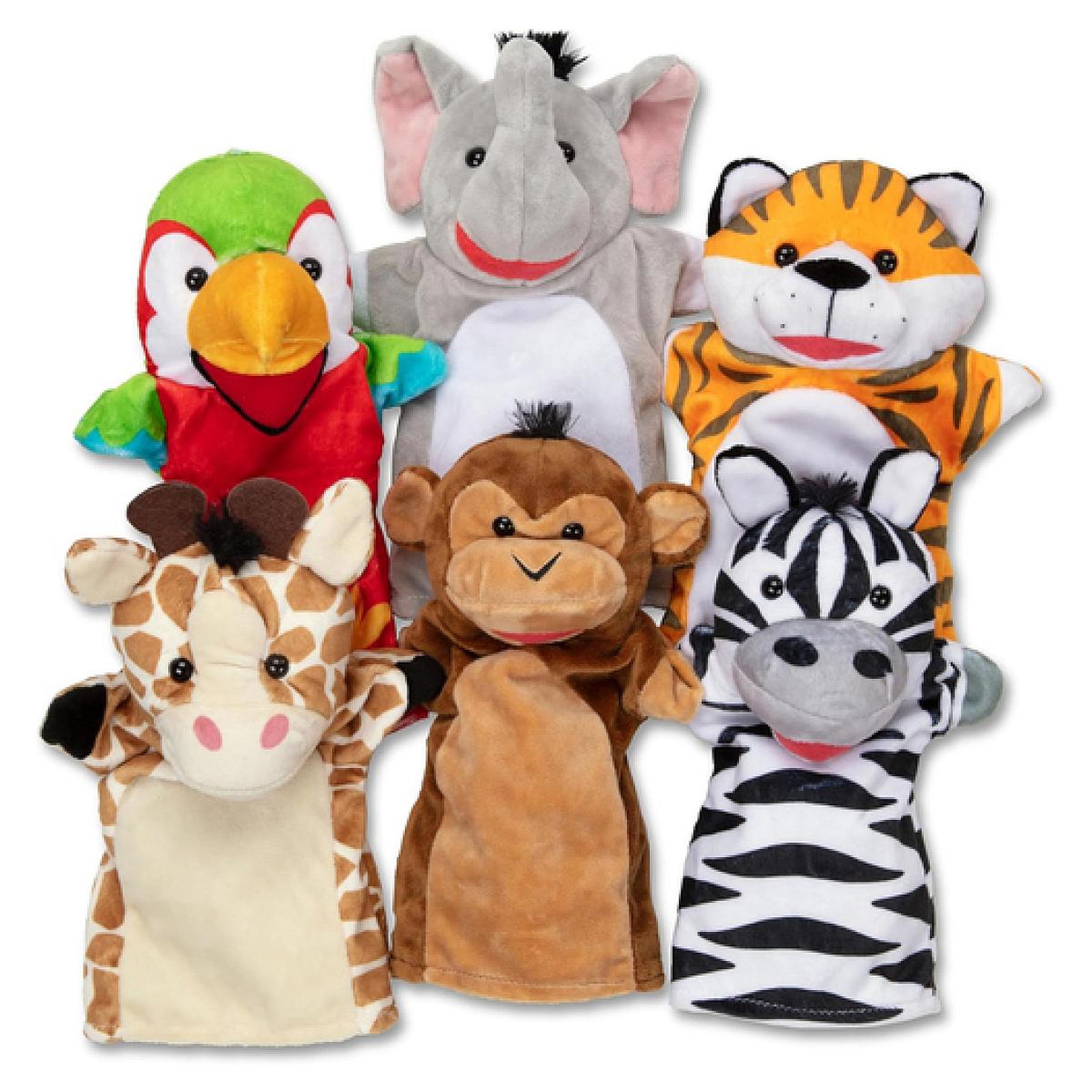 Voir la diapositive 5 : SpinMaster Coffret 6 Marionnettes Safari Melissa  and  Doug