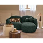 LISA DESIGN Velris - canapé d'angle droit 3 places en tissu moucheté. Coloris disponibles : Orange, Vert, Gris, Bleu, Beige