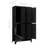 Voir la diapositive 6 : VIDAXL Armoire a casiers Noir 90x45x180 cm Acier