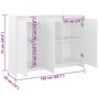 Voir la diapositive 6 : VIDAXL Buffet Blanc 102x33x75 cm Bois d'ingenierie