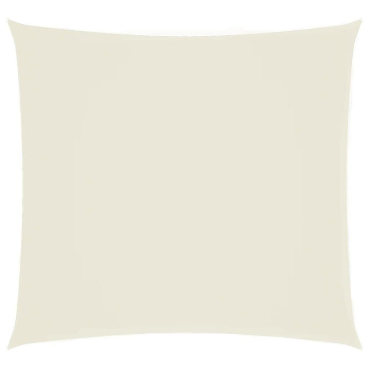 VIDAXL Voile de parasol tissu oxford carre 7x7 m creme