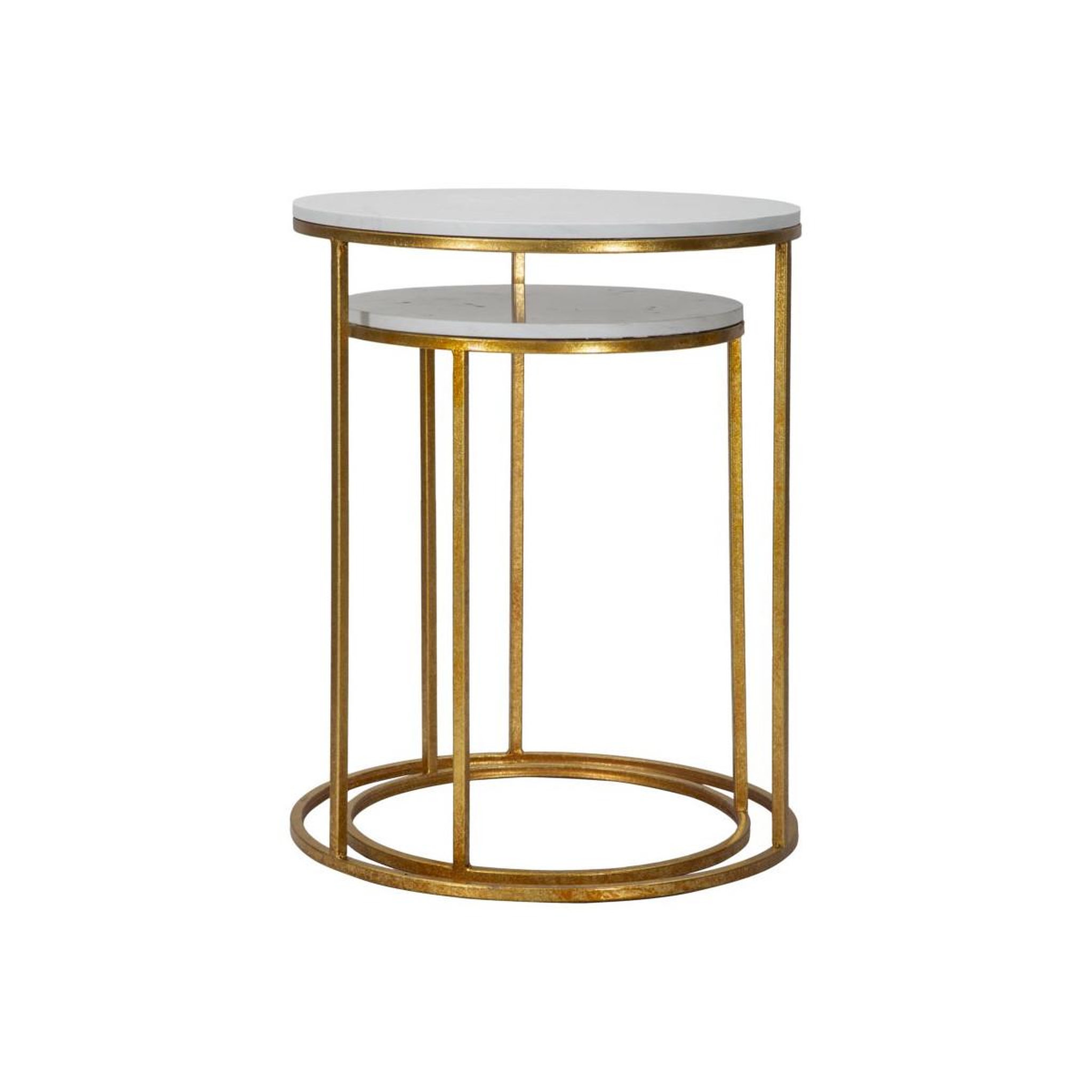 Voir la diapositive 4 : Paris Prix Lot de 2 tables d'appoint gigognes  julia  63cm or