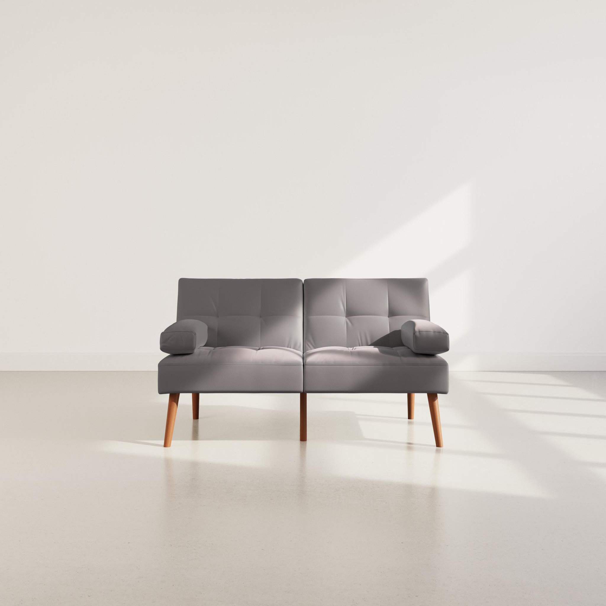 Voir la diapositive 5 : BEST MOBILIER Philae - canapé convertible clic-clac 2 places - en simili