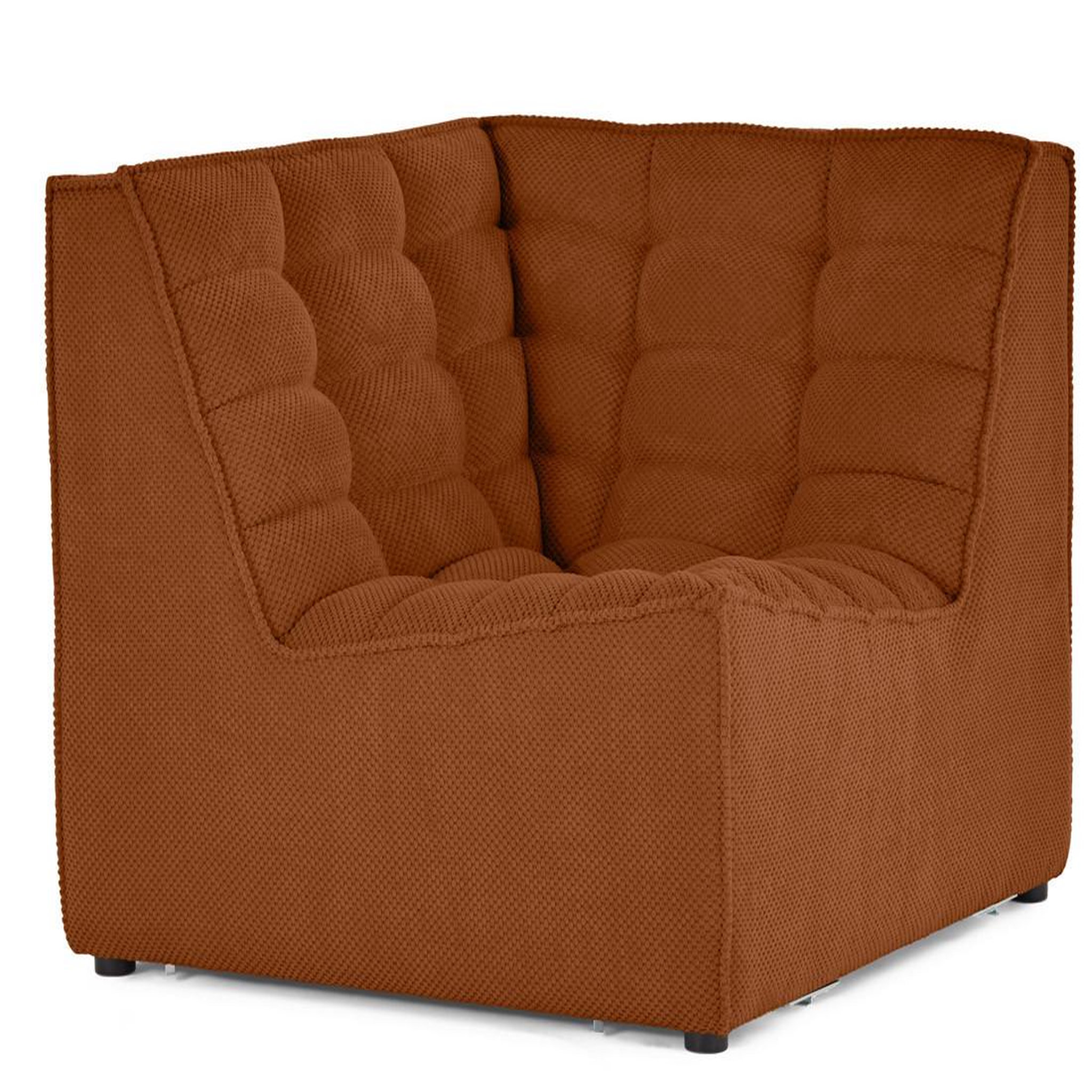 Voir la diapositive 1 : BEST MOBILIER Ellie - module d'angle en velours texturé