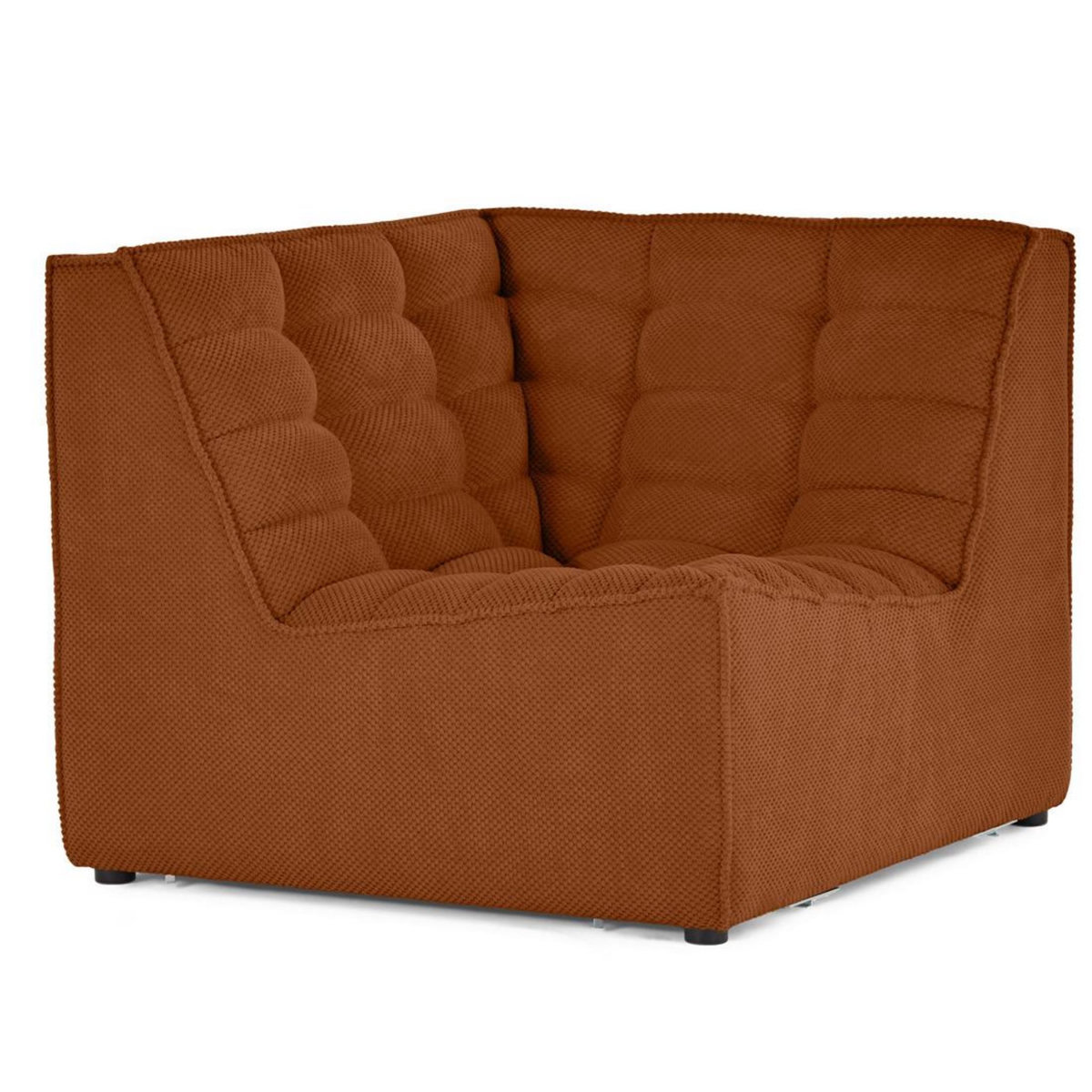 LISA DESIGN Ellie - module d'angle en velours texturé