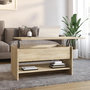 Voir la diapositive 1 : VIDAXL Table basse Chene sonoma 80x50x40 cm Bois d'ingenierie