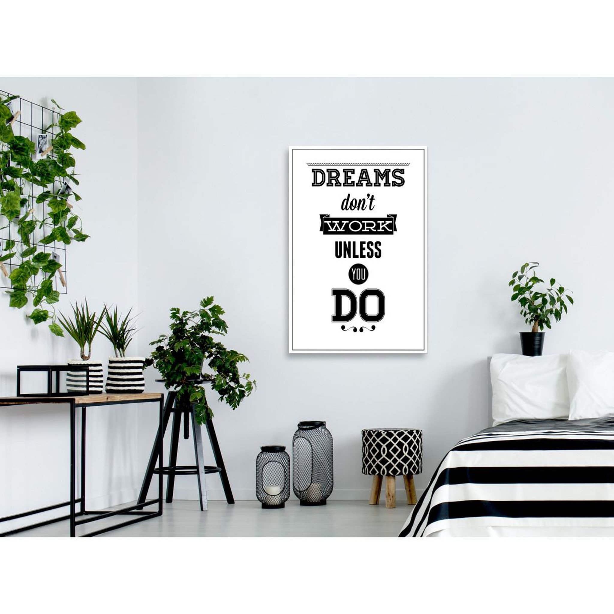 Voir la diapositive 2 : Paris Prix Tableau Imprimé  Dreams Don't Work Unless You Do