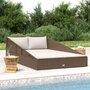 Voir la diapositive 1 : VIDAXL Lit de jardin marron 110x200 cm resine tressee