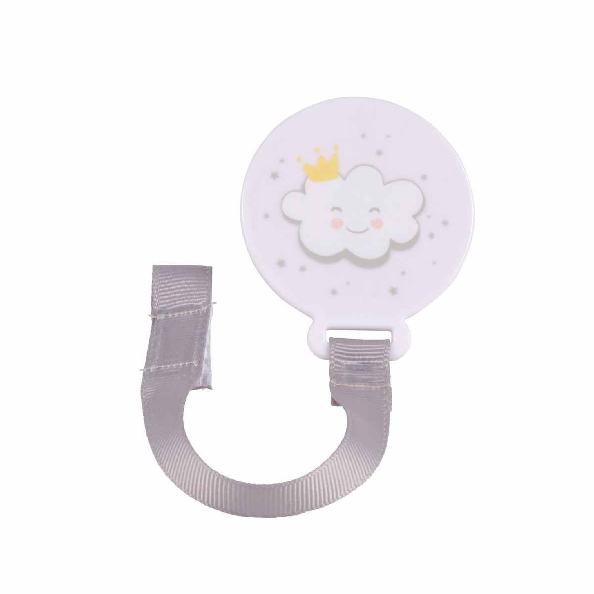 BEBE DOUCEUR Attache sucette universelle  nuage  blanc & gris