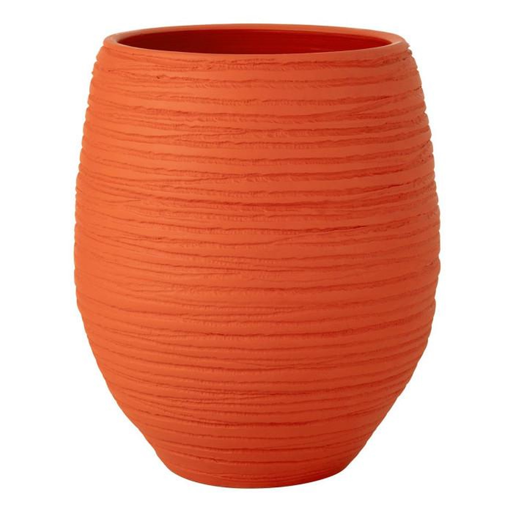 Voir la diapositive 1 : Paris Prix Cache-Pot en Céramique  Fiesta  60cm Orange