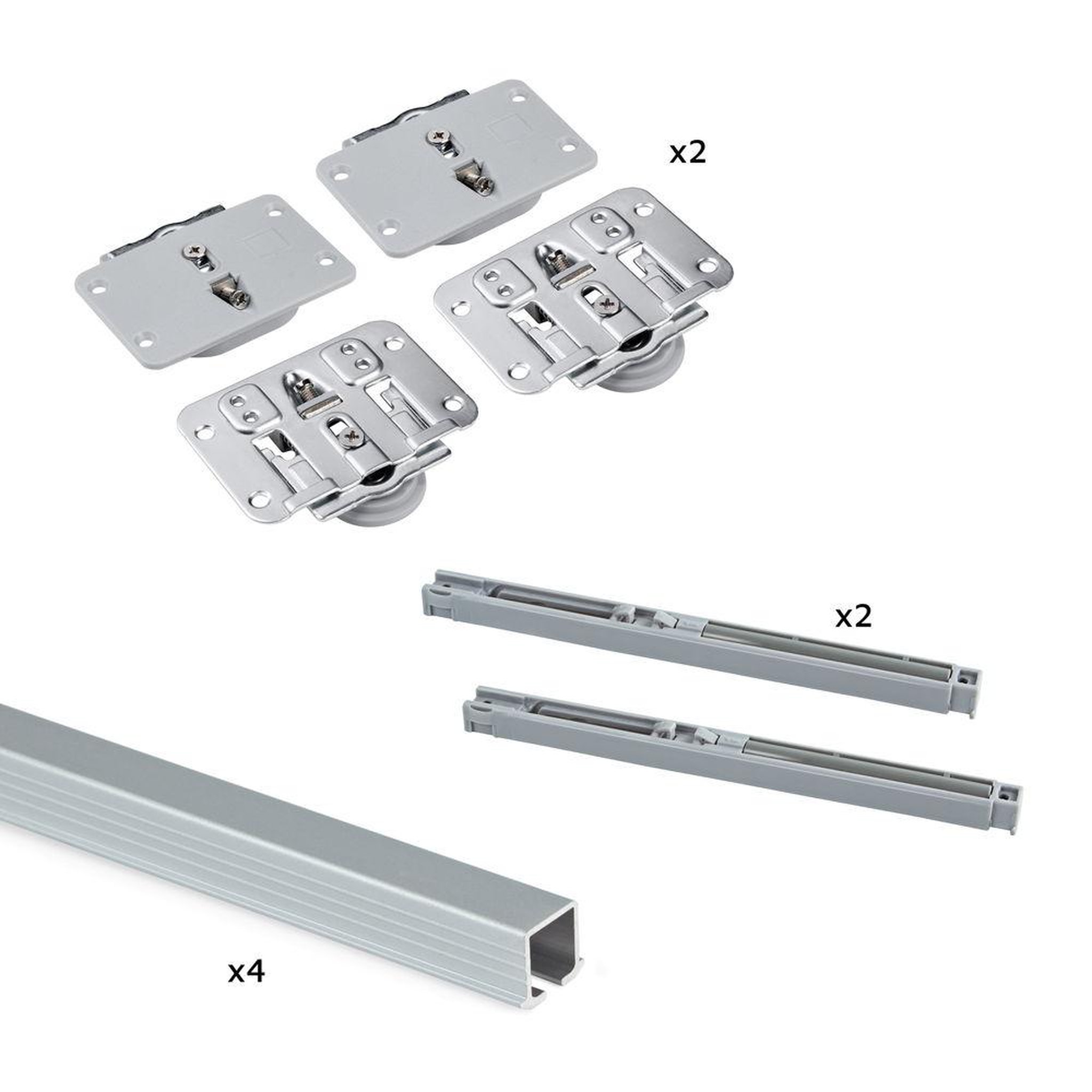 EMUCA SRL Système Flow en format kit pour une armoire - 2 portes coulissantes à fermeture amortie