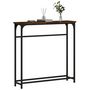 Voir la diapositive 3 : VIDAXL Table console chêne fumé 75x19,5x75 cm bois d ingénierie