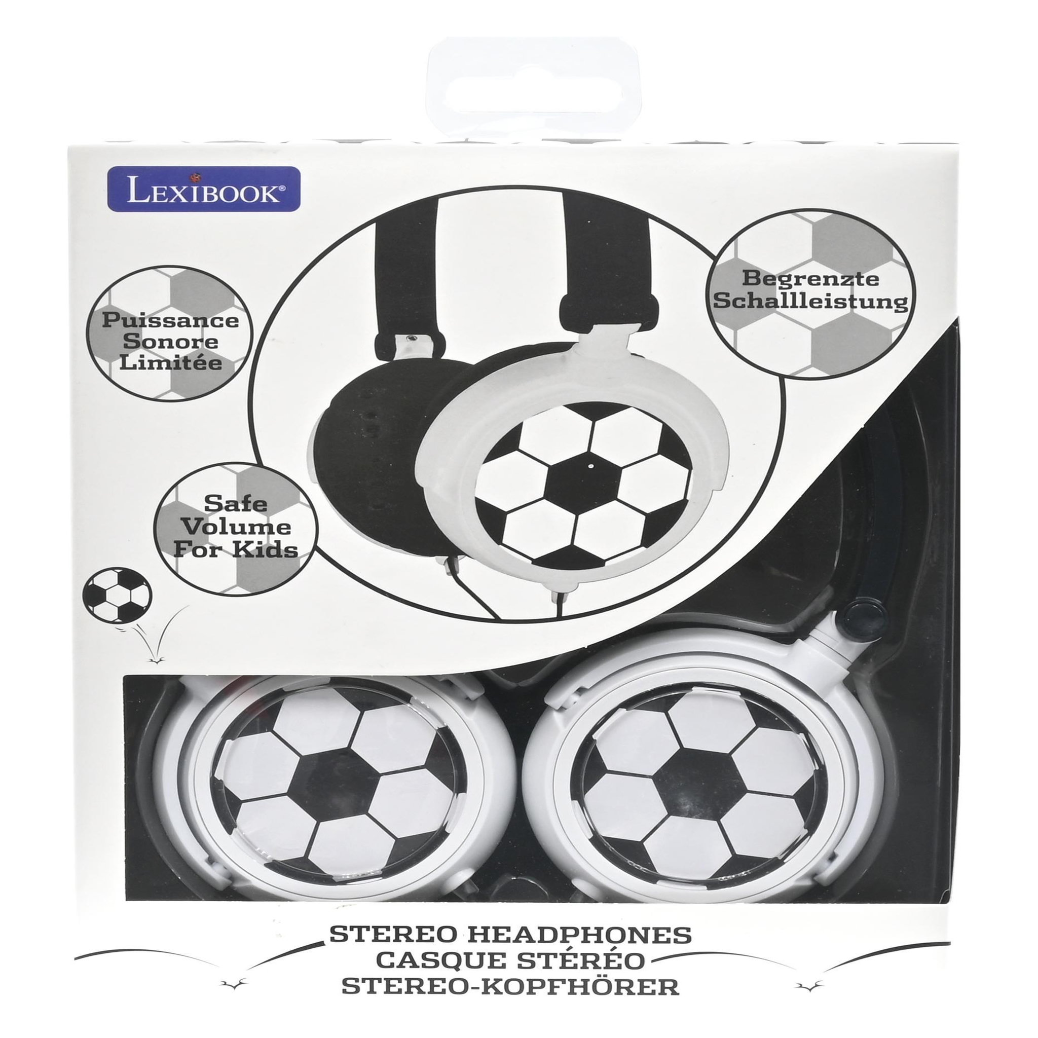Voir la diapositive 5 : Lexibook Casque stéréo filaire pliable Football avec limitation de volume d'écoute
