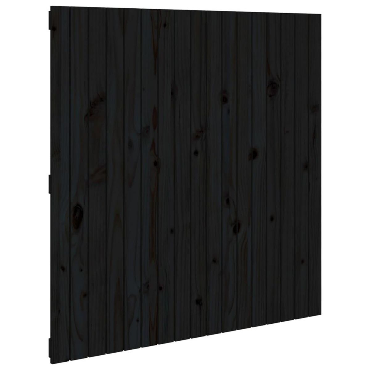 VIDAXL Tete de lit murale Noir 108x3x110 cm Bois massif de pin