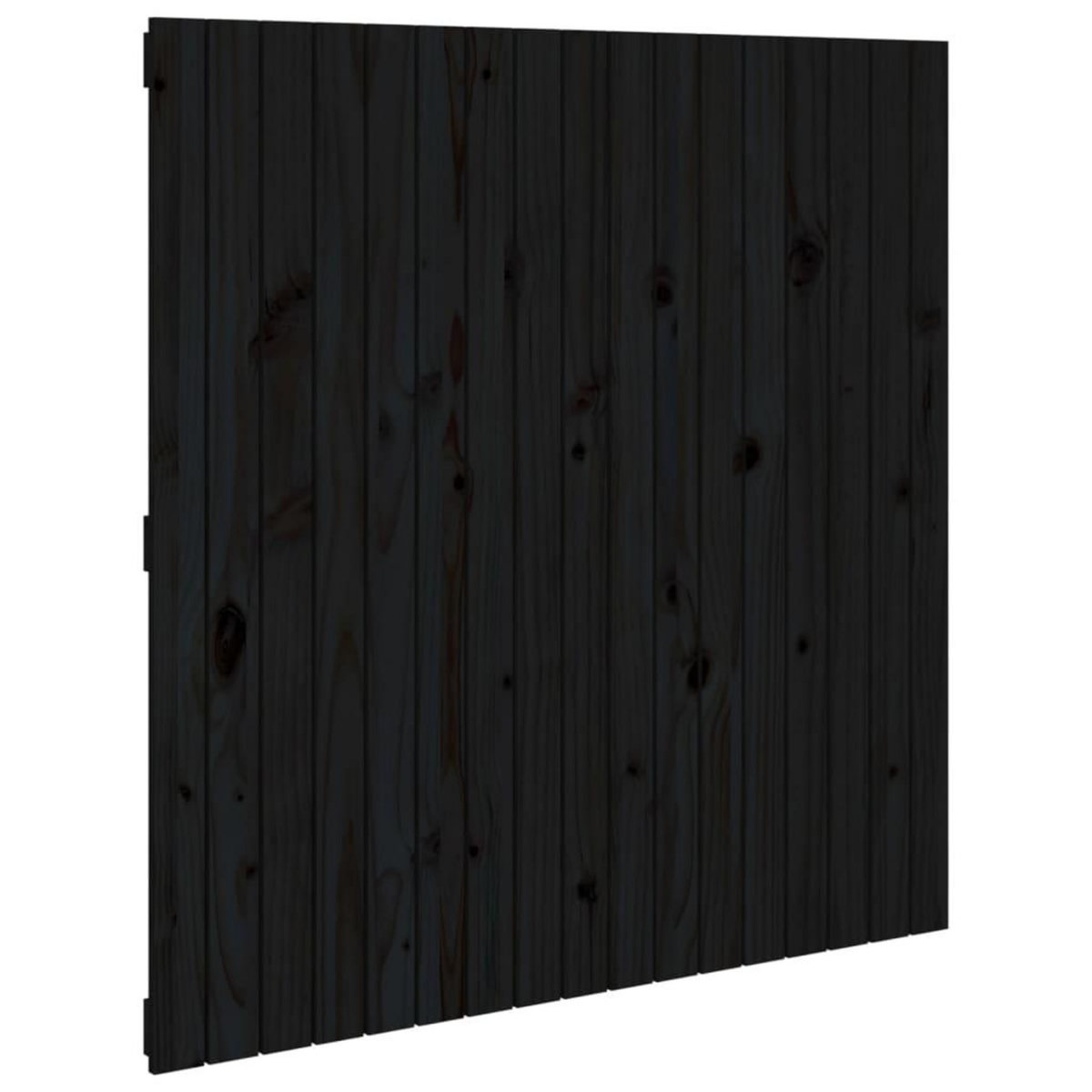 VIDAXL Tete de lit murale Noir 108x3x110 cm Bois massif de pin