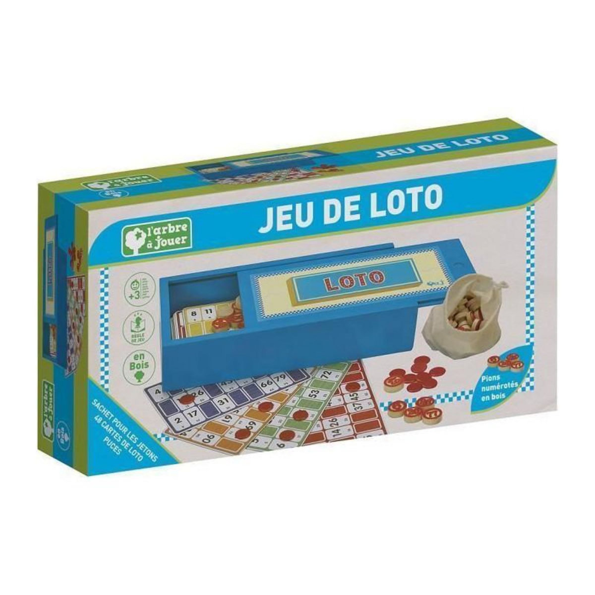 L'ARBRE A JOUER LARBRE A JOUER - 66330 - JEU DE LOTO - COFFRET EN BOIS