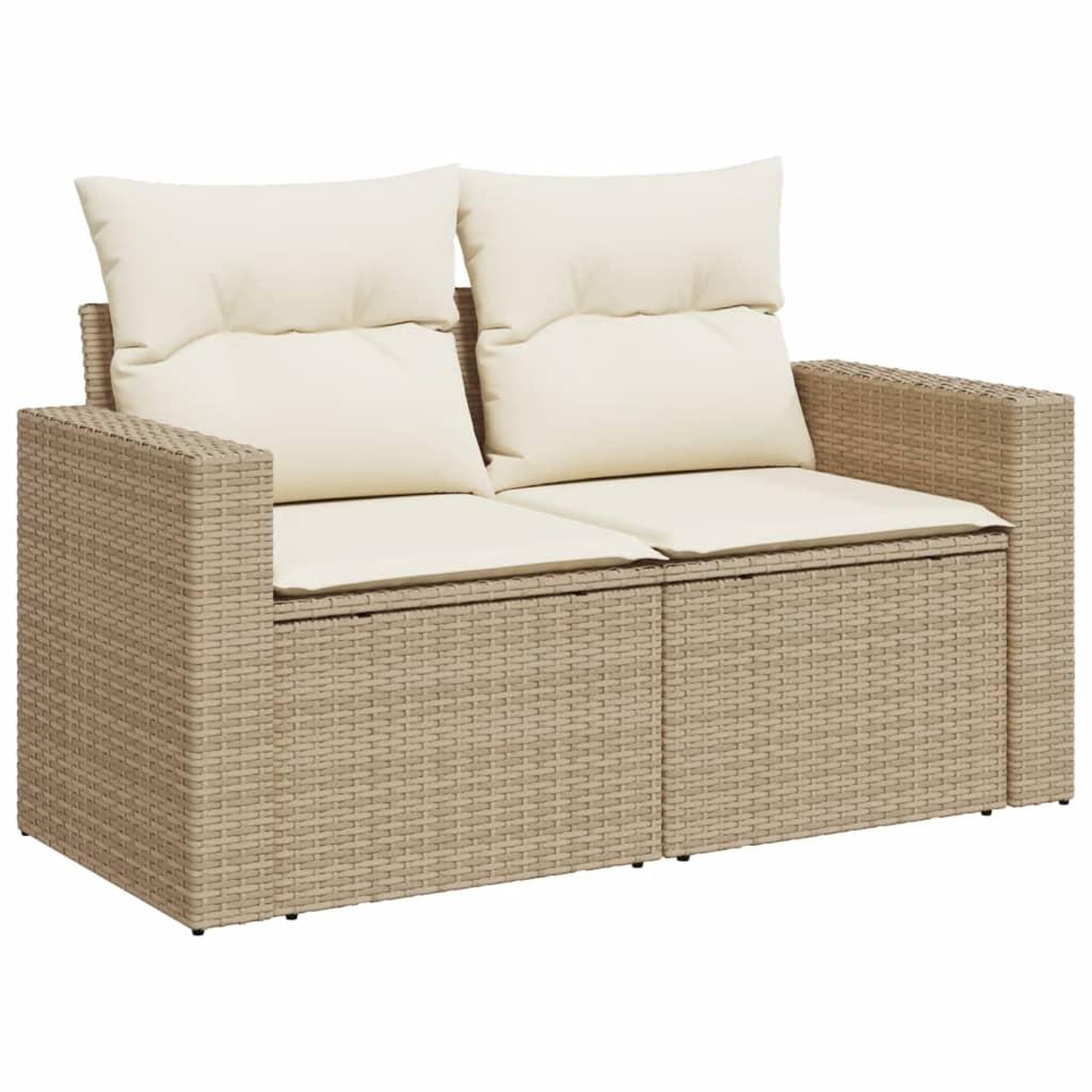 Voir la diapositive 4 : VIDAXL Salon de jardin avec coussins 6 pcs beige resine tressee