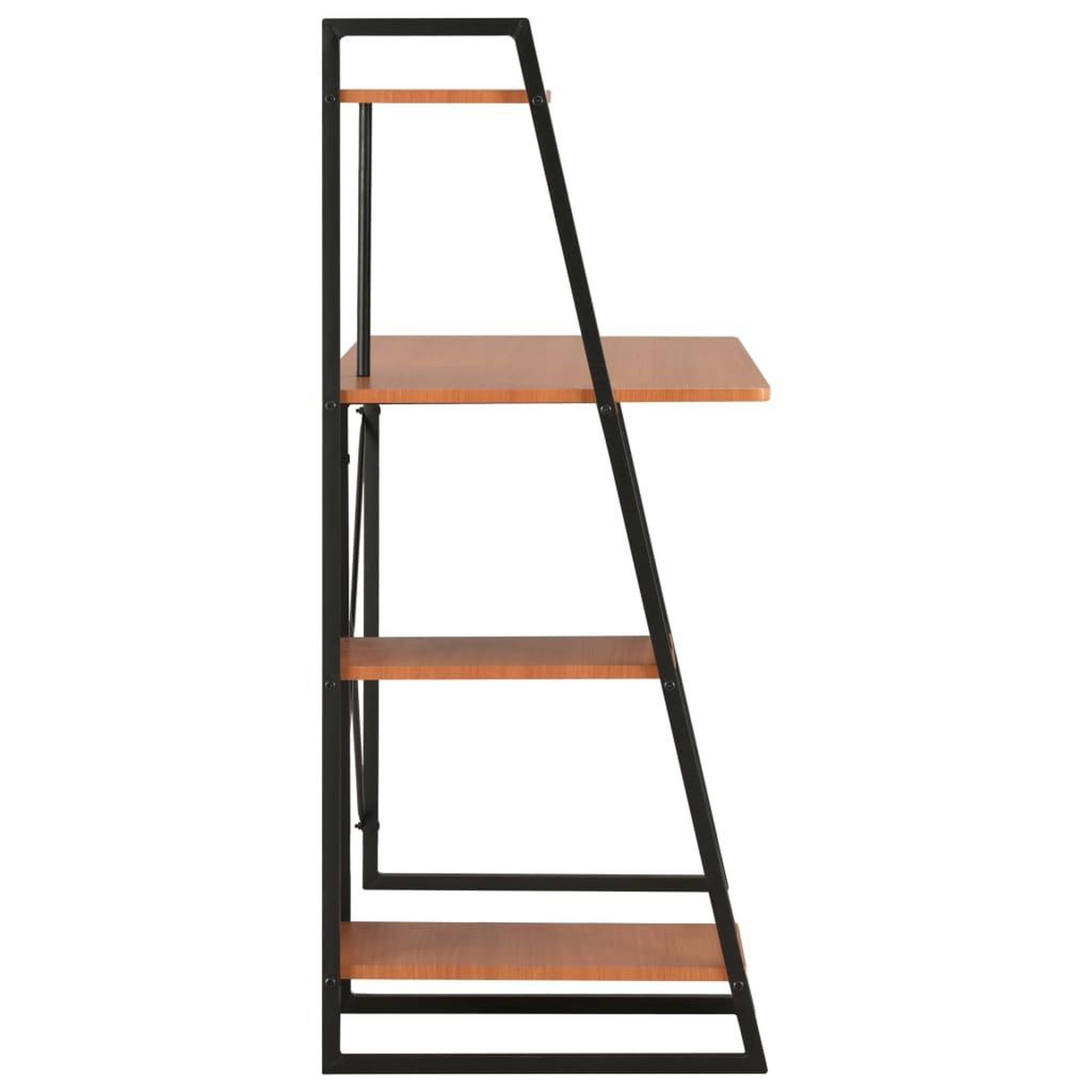 Voir la diapositive 3 : VIDAXL Bureau avec etagere Noir et marron 102x50x117 cm