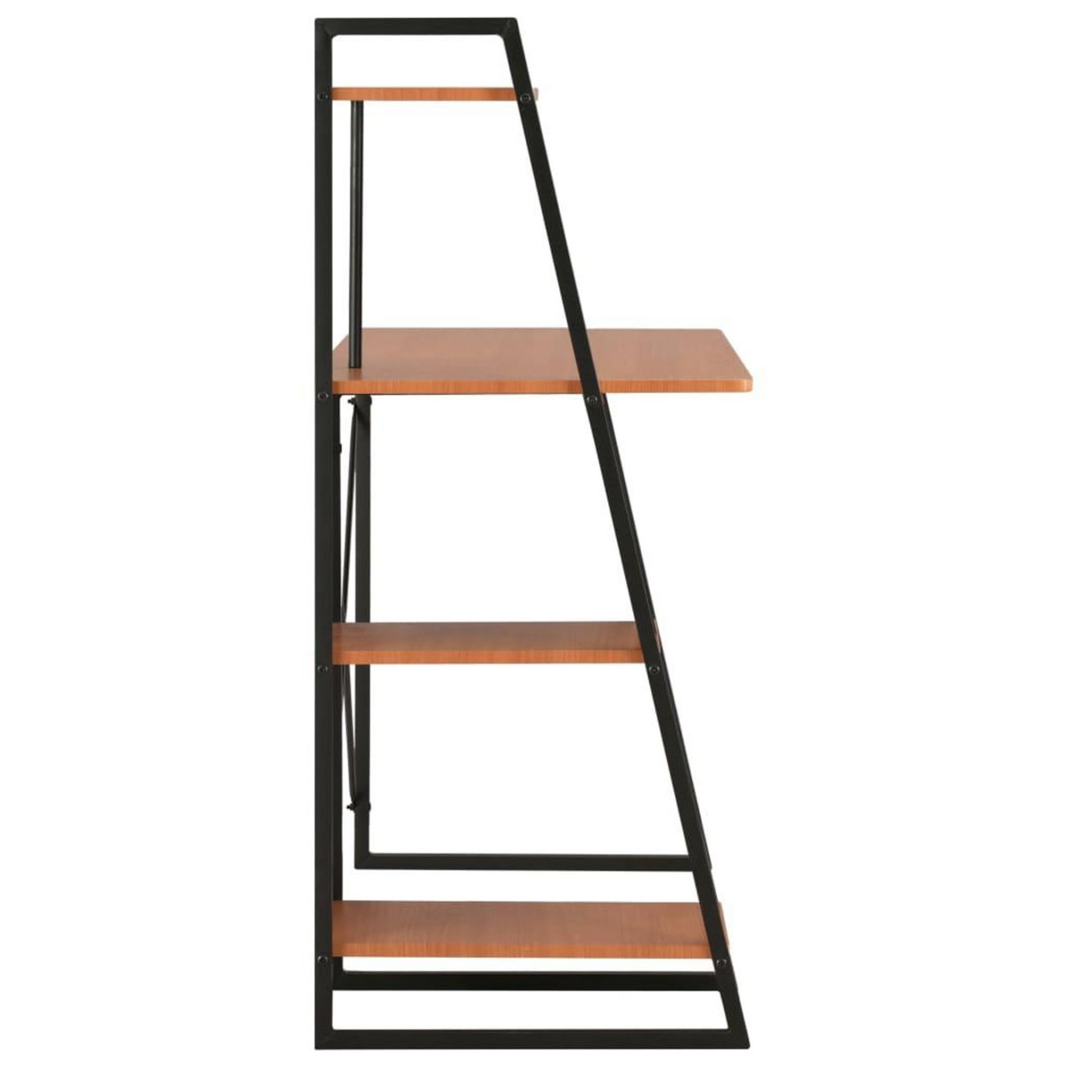 VIDAXL Bureau avec etagere Noir et marron 102x50x117 cm