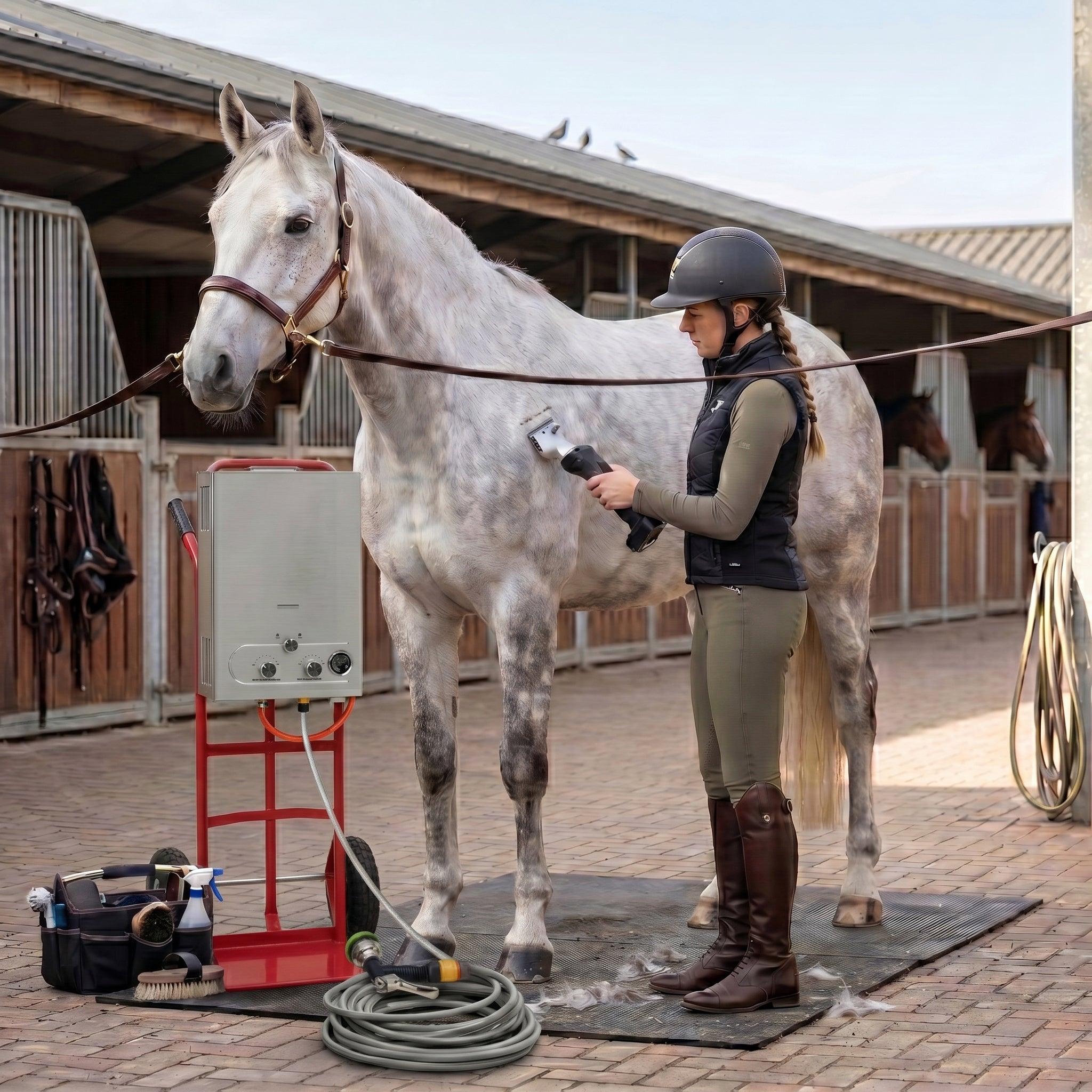 Voir la diapositive 4 : MONSTERSHOP Douche de cheval portable avec tondeuse sans fil