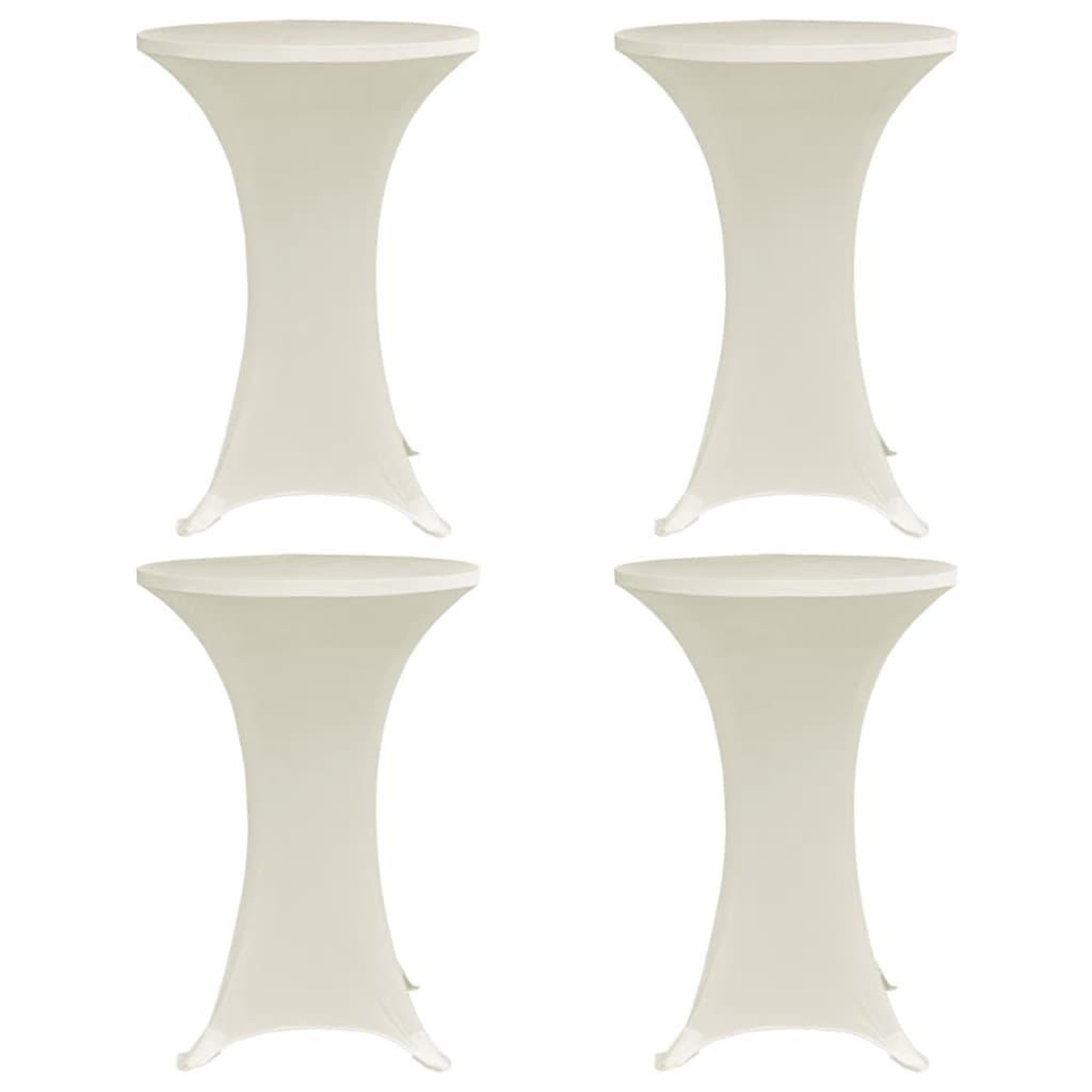 VIDAXL Housses elastiques de table Ø 60 cm Creme 4 pcs