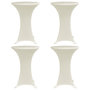 Voir la diapositive 1 : VIDAXL Housses elastiques de table Ø 60 cm Creme 4 pcs