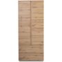 Voir la diapositive 2 : MARKET24 Armoire IMAGE 7 - Décor chene - 2 portes + 2 tiroirs - L80 x H191 x P40 cm