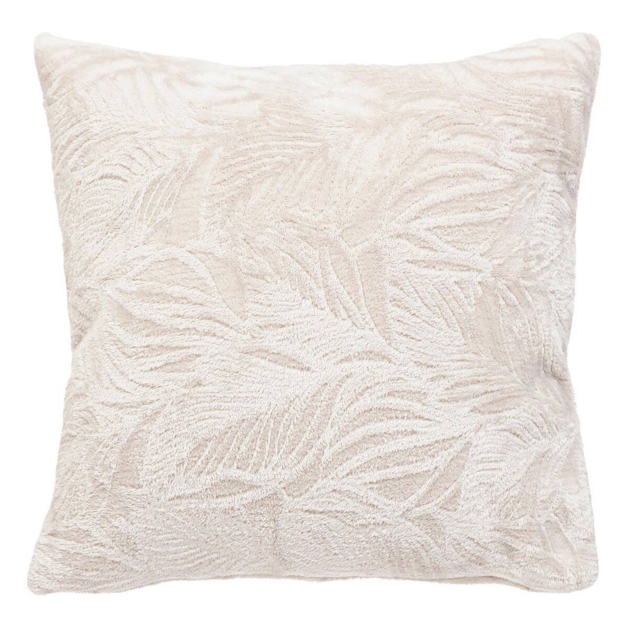 ATMOSPHERA Coussin déco flanelle  ryo  40x40cm beige lin