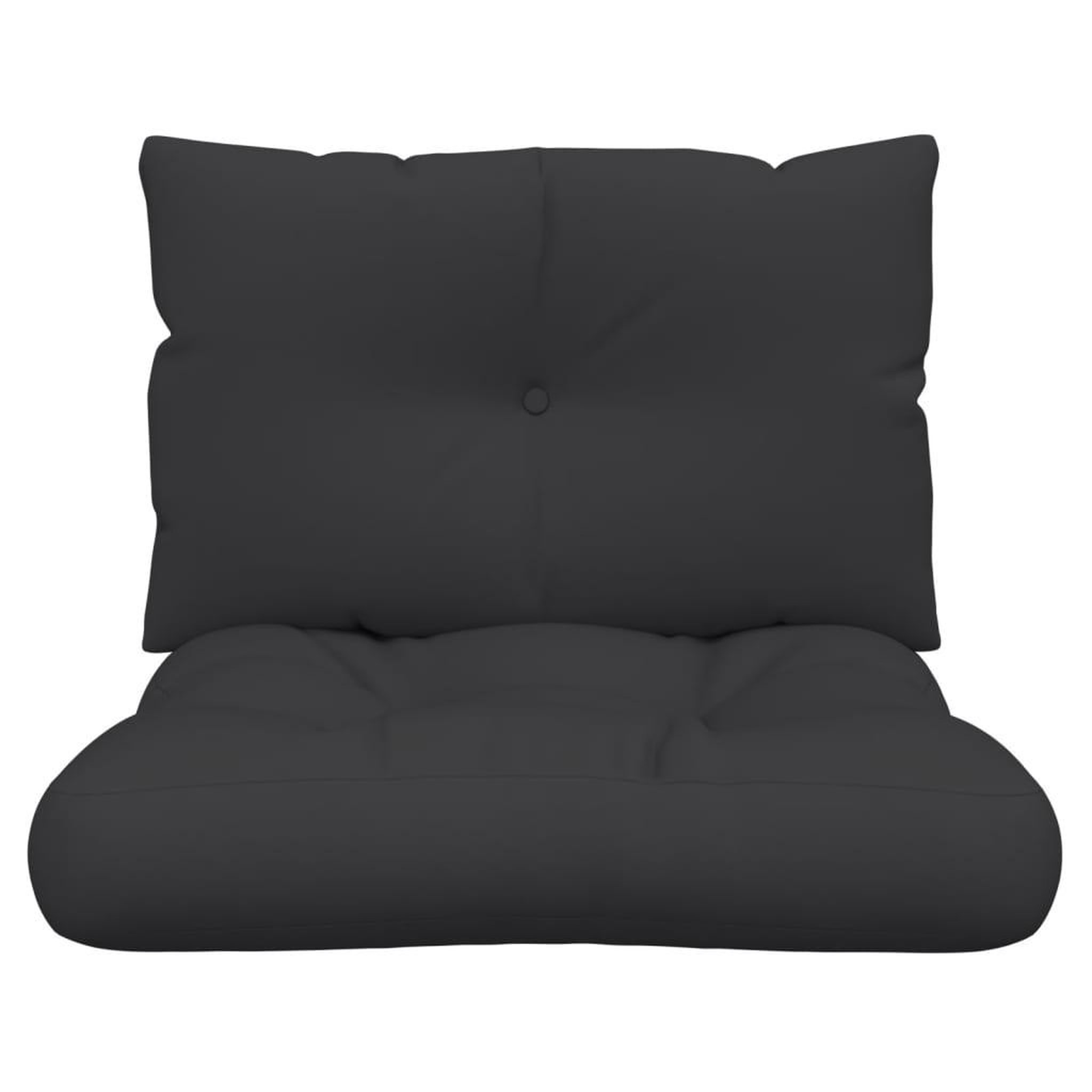 Voir la diapositive 5 : VIDAXL Coussins de palette lot de 2 noir tissu