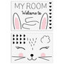 Voir la diapositive 1 : Stick'n Look Lot de 2 Stickers Kids  Lapin  50x70cm Noir