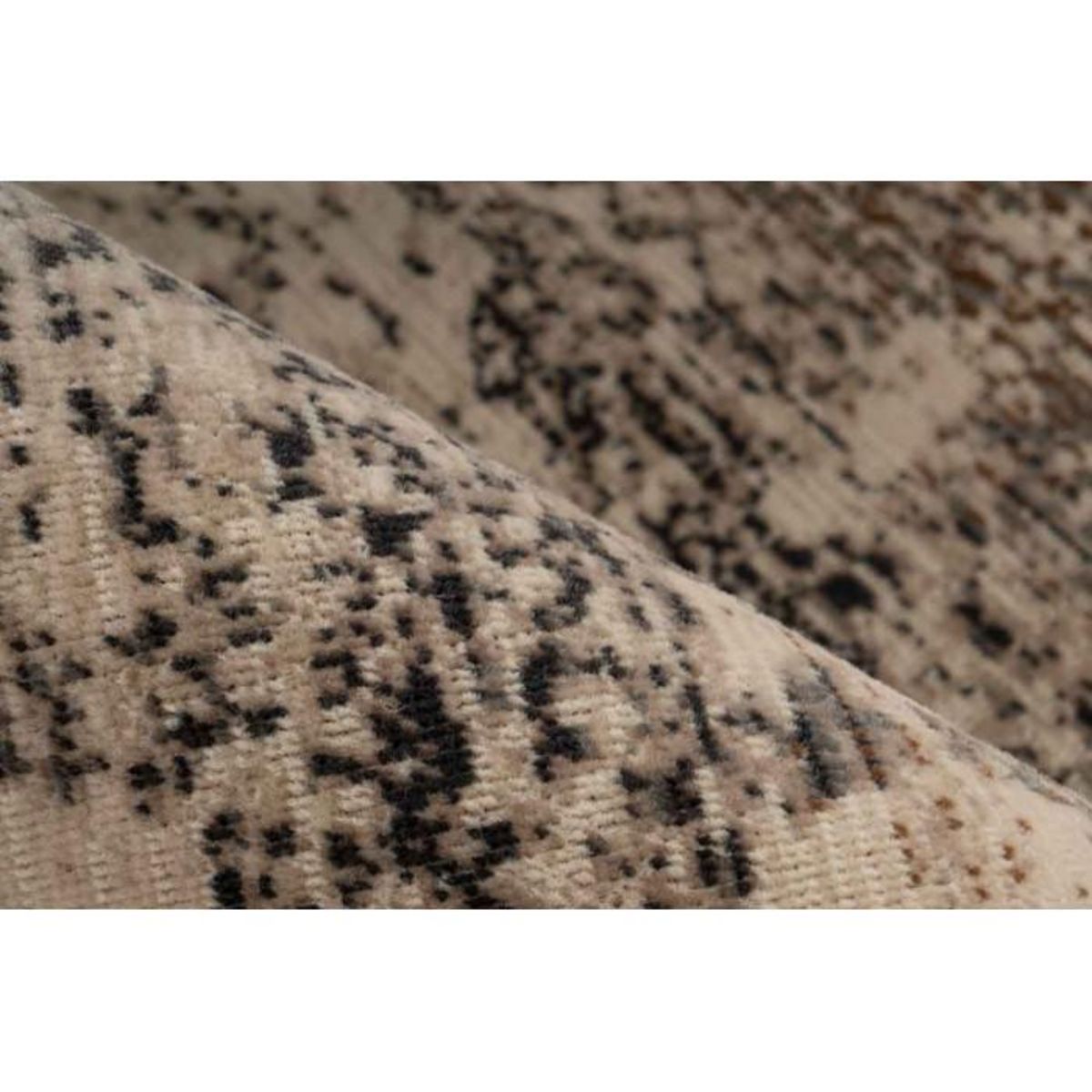 Paris Prix Tapis Tissé Abstrait à Poils Plats  Charu  Beige