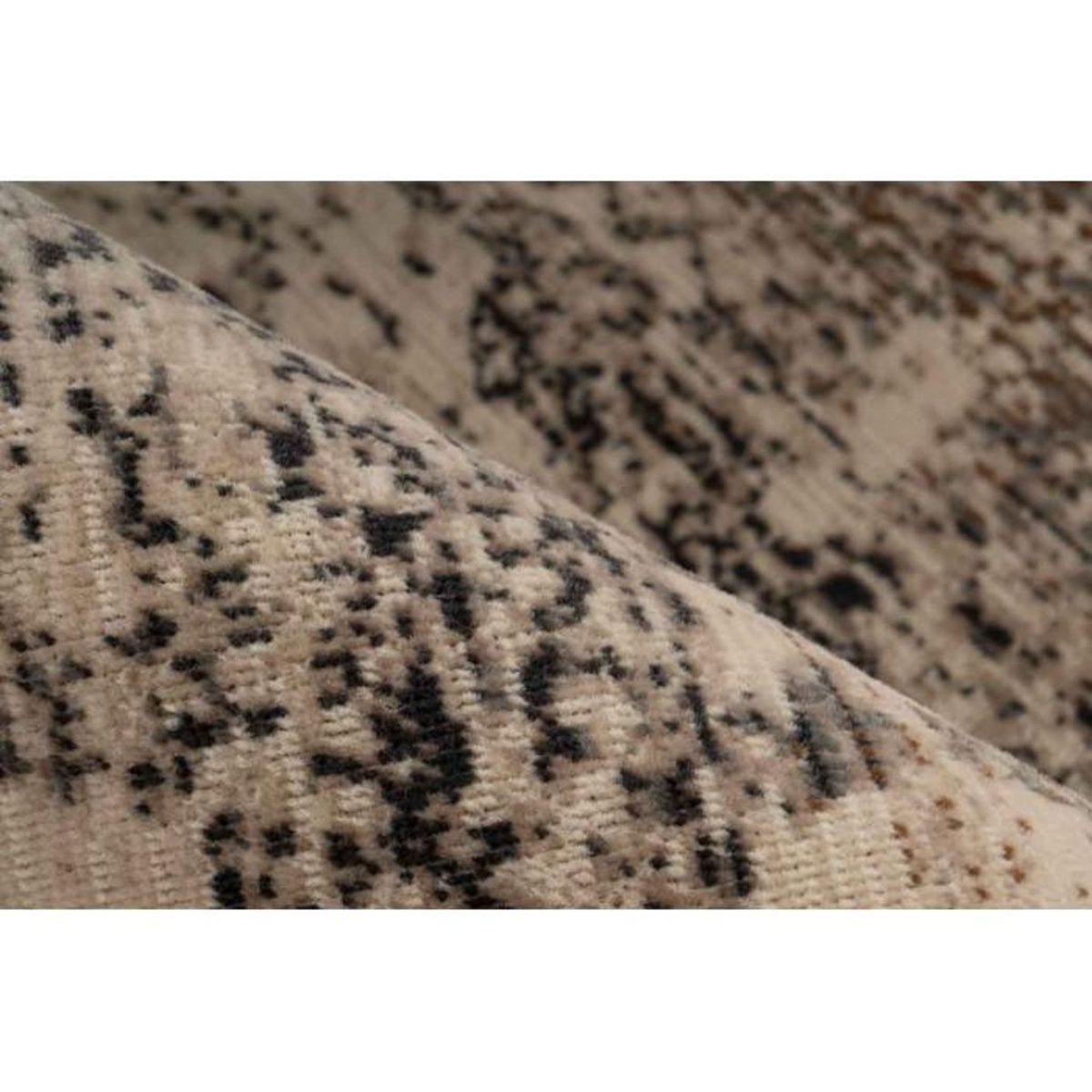 Paris Prix Tapis Tissé Abstrait à Poils Plats  Charu  Beige