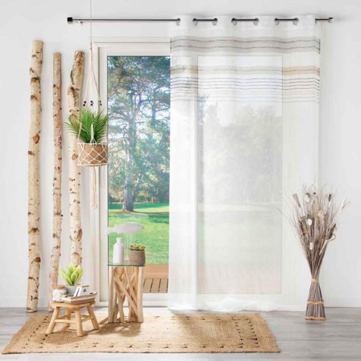 Paris Prix Rideau Voilage à Œillets  Zola  140x240cm Blanc