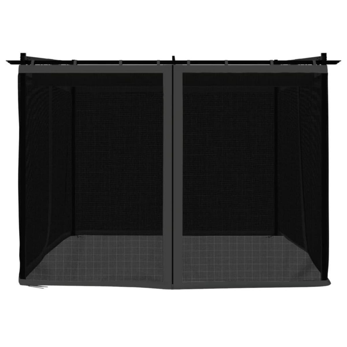VIDAXL Tonnelle avec parois en filet anthracite 3x3 m acier