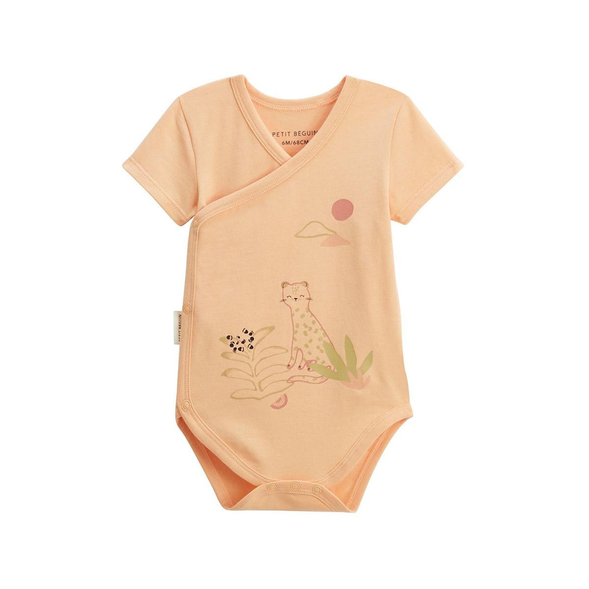 Petit Béguin Lot de 2 bodies bébé manches courtes ouverture croisée Sierra