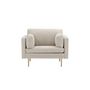 Voir la diapositive 2 : Paris Prix Fauteuil Design Velours Côtelé  Boom  110cm Beige Clair