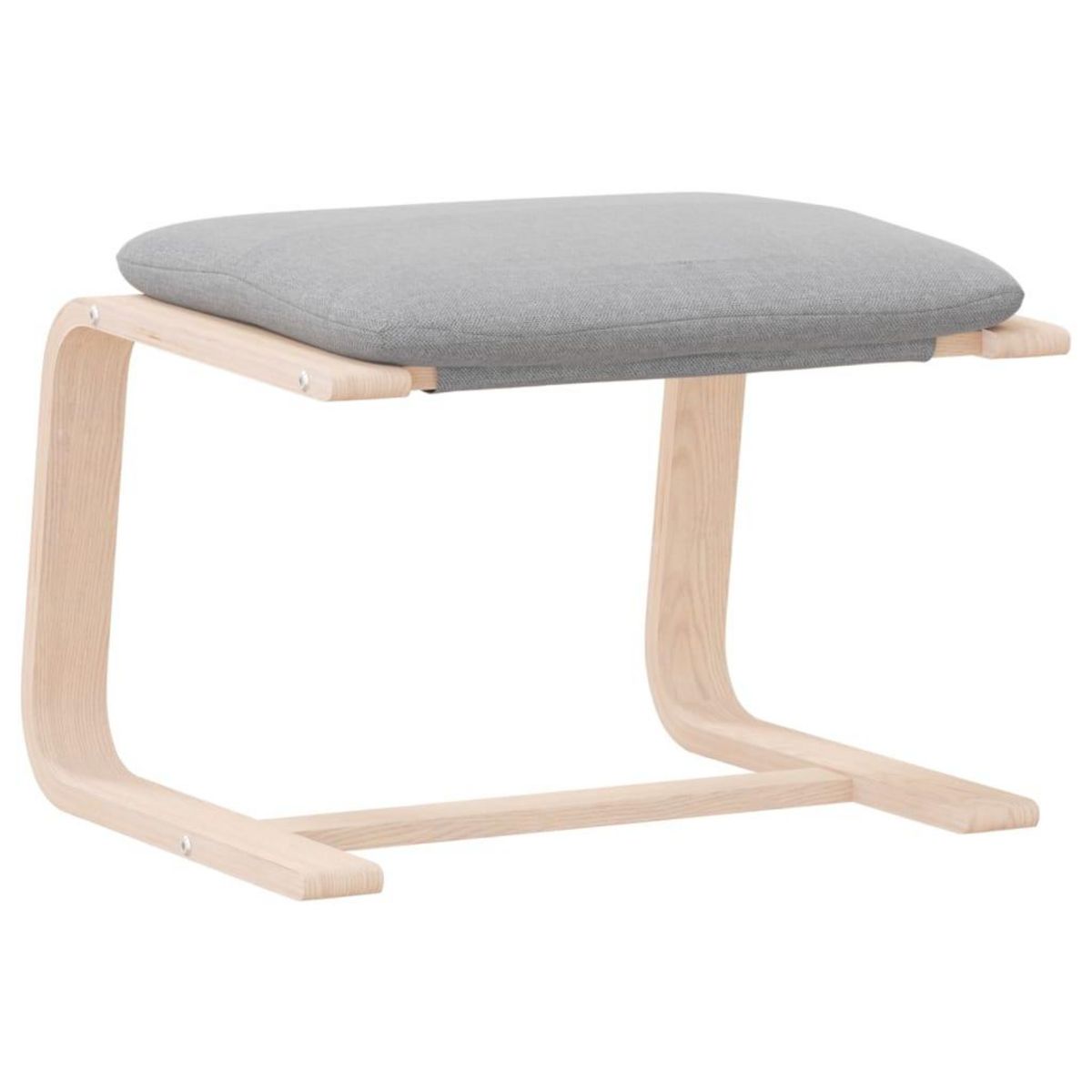 VIDAXL Repose-pied Gris clair 51x41x40 cm Tissu