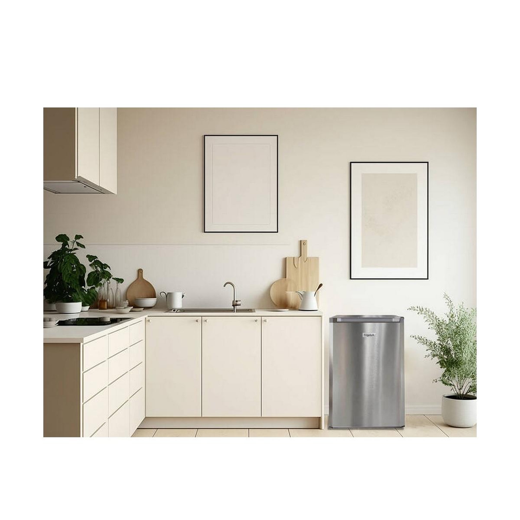 Voir la diapositive 4 : Frigelux Réfrigérateur table top 55cm 120l inox - rtt127xe
