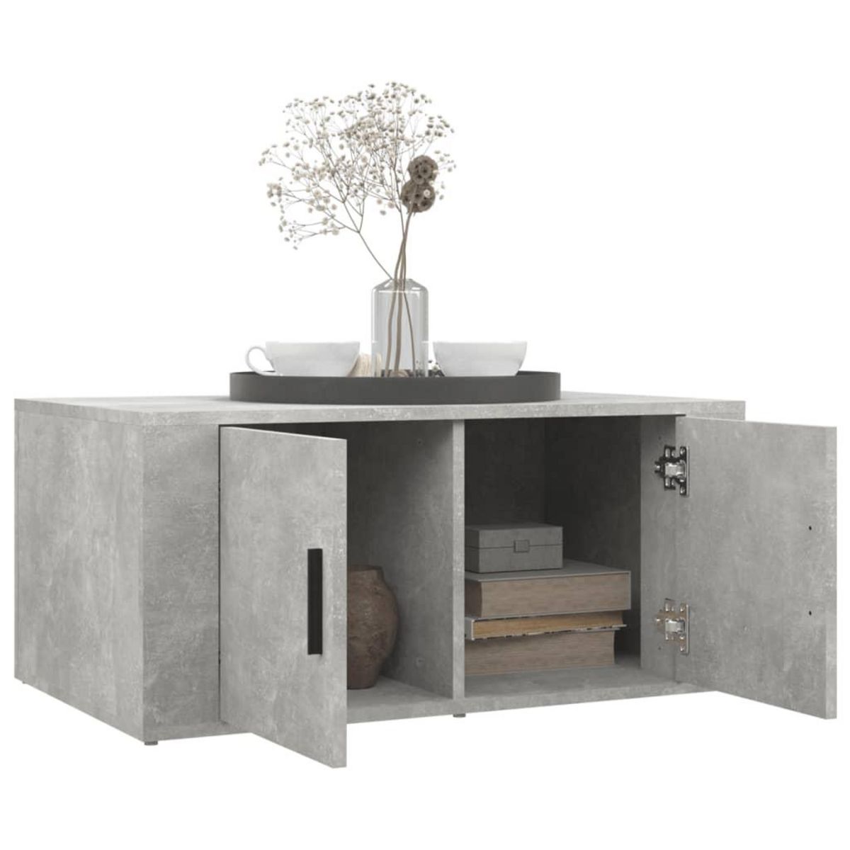 VIDAXL Table basse Gris beton 80x50x36 cm Bois d'ingenierie