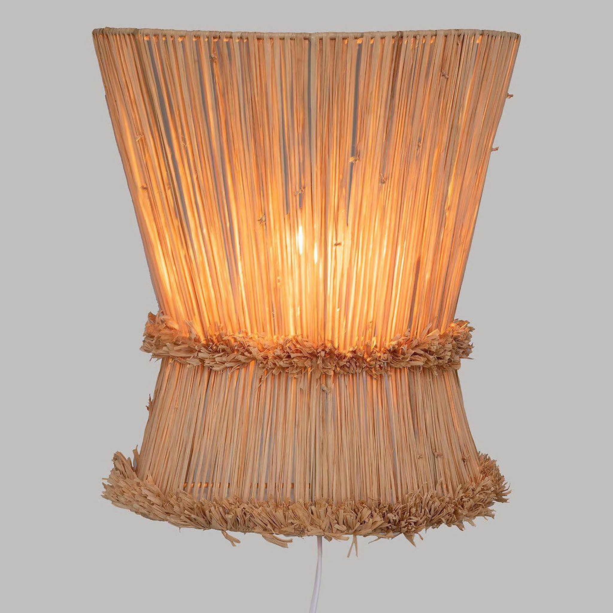 Voir la diapositive 4 : ATMOSPHERA Applique Murale en Raphia  Loa  35cm Beige