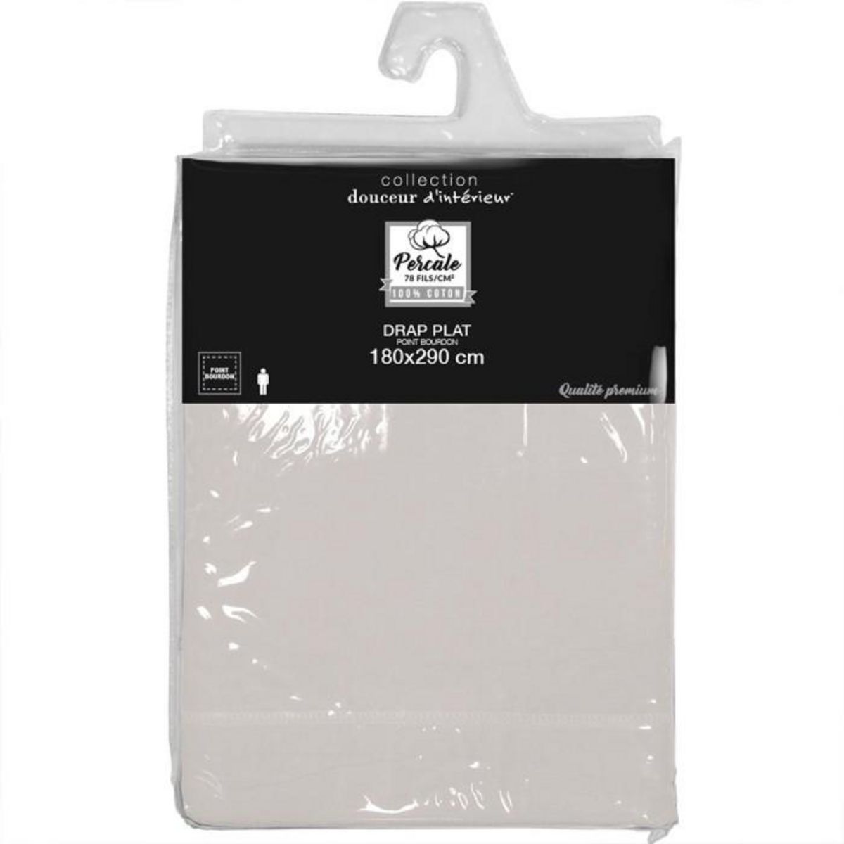 Paris Prix Drap Plat  Percaline  180x290cm Lin