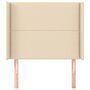 Voir la diapositive 3 : VIDAXL Tete de lit avec oreilles Creme 83x16x118/128 cm Tissu