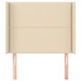 Voir la diapositive 3 : VIDAXL Tete de lit avec oreilles Creme 83x16x118/128 cm Tissu