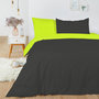 Voir la diapositive 3 : Home collection Parure housse de couette 100% coton 57fils bicolore