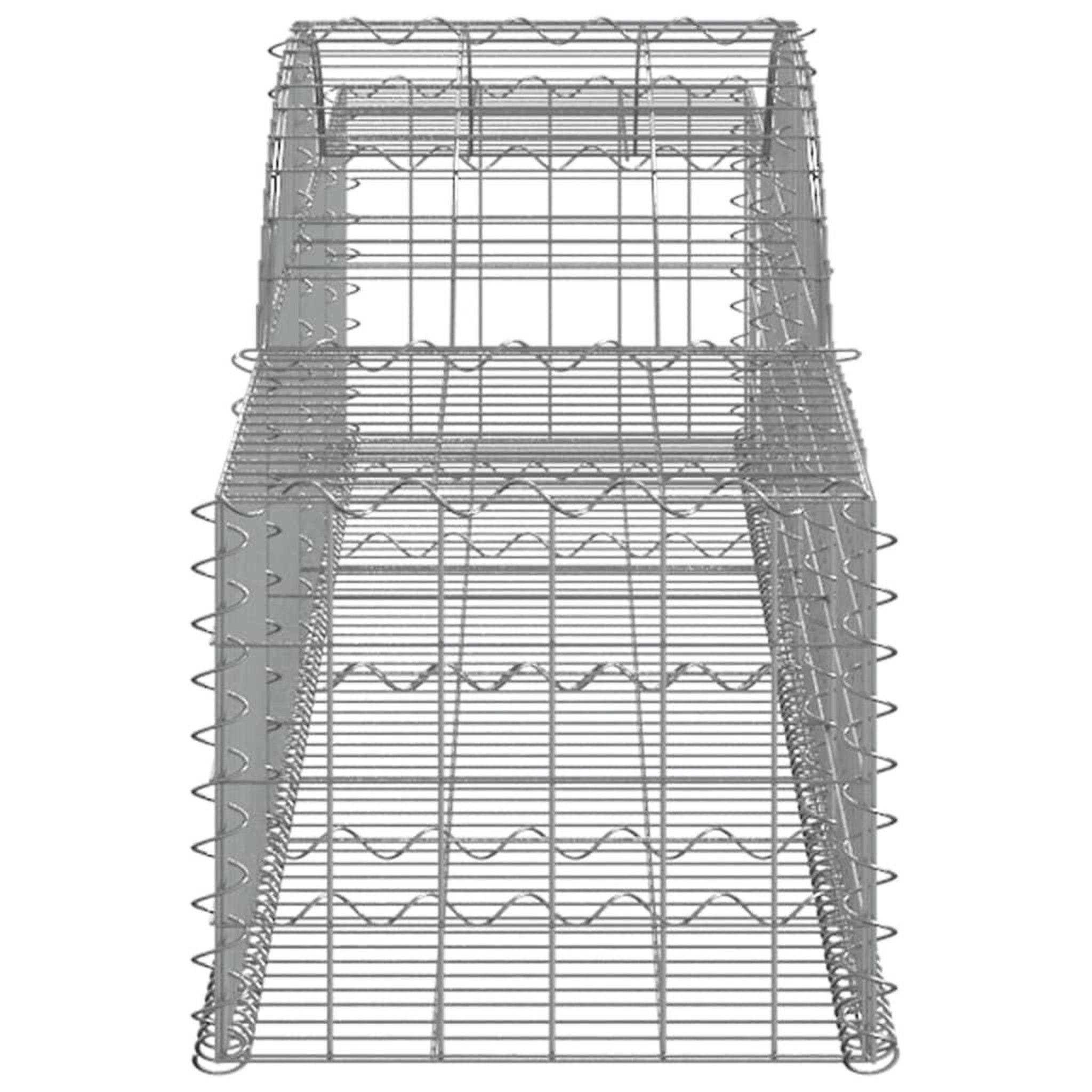 Voir la diapositive 5 : VIDAXL Paniers a gabions arques 10 pcs 300x50x40/60 cm fer galvanise