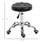 Voir la diapositive 3 : HOMCOM HOMCOM Tabouret massage à roulettes réglable en hauteur pivotant 360° assise synthétique capitonnée noire