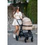 Voir la diapositive 5 : BEBELISSIMO BEBELISSIMO - Poussette combinée trio 3 en 1 - siège auto 0m – landau  – dès la naissance – jusqu'à 22kg – Nicea - beige