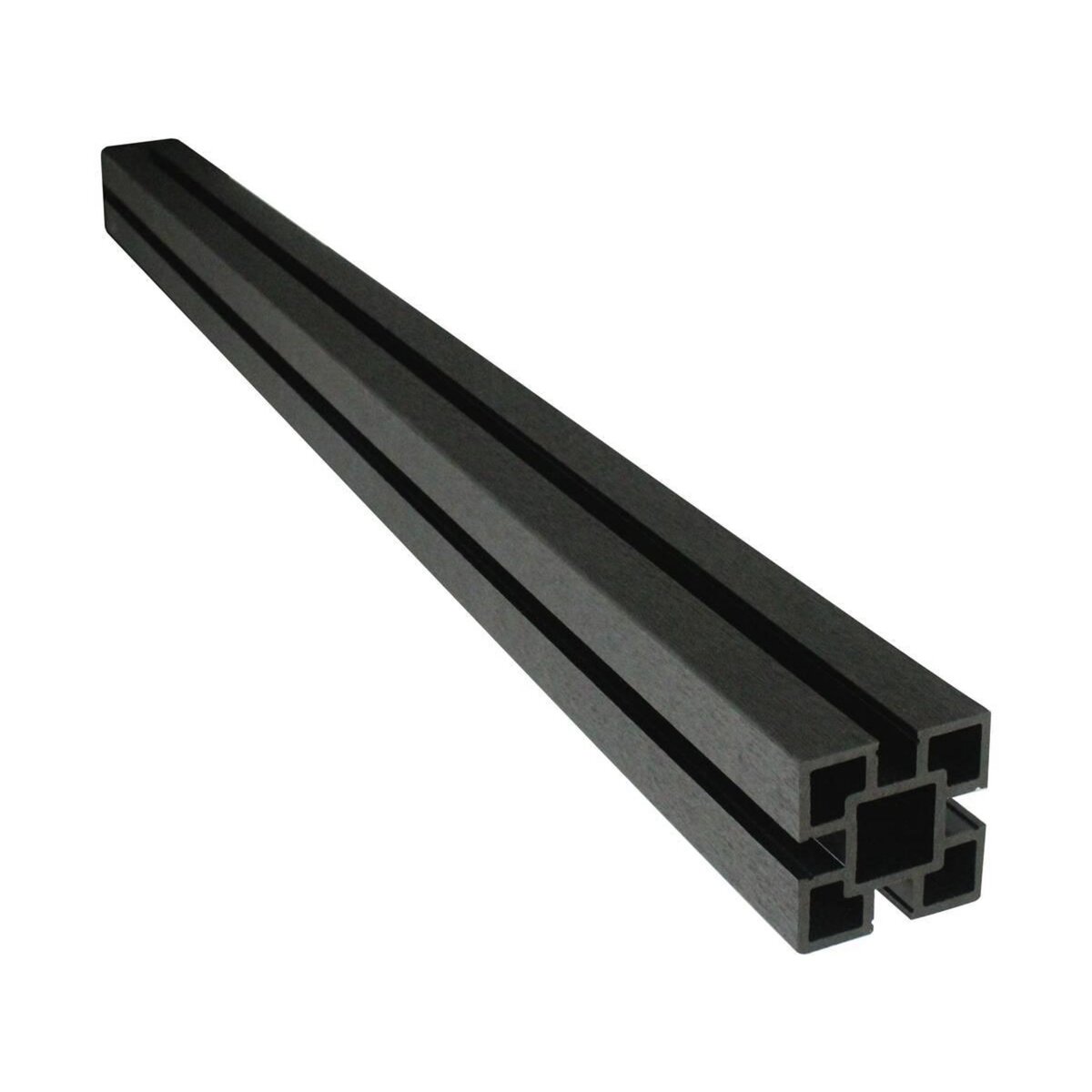 Habitat et Jardin Kit Clôture 8 x 1.6m composite - Kit de fixation offert - Gris