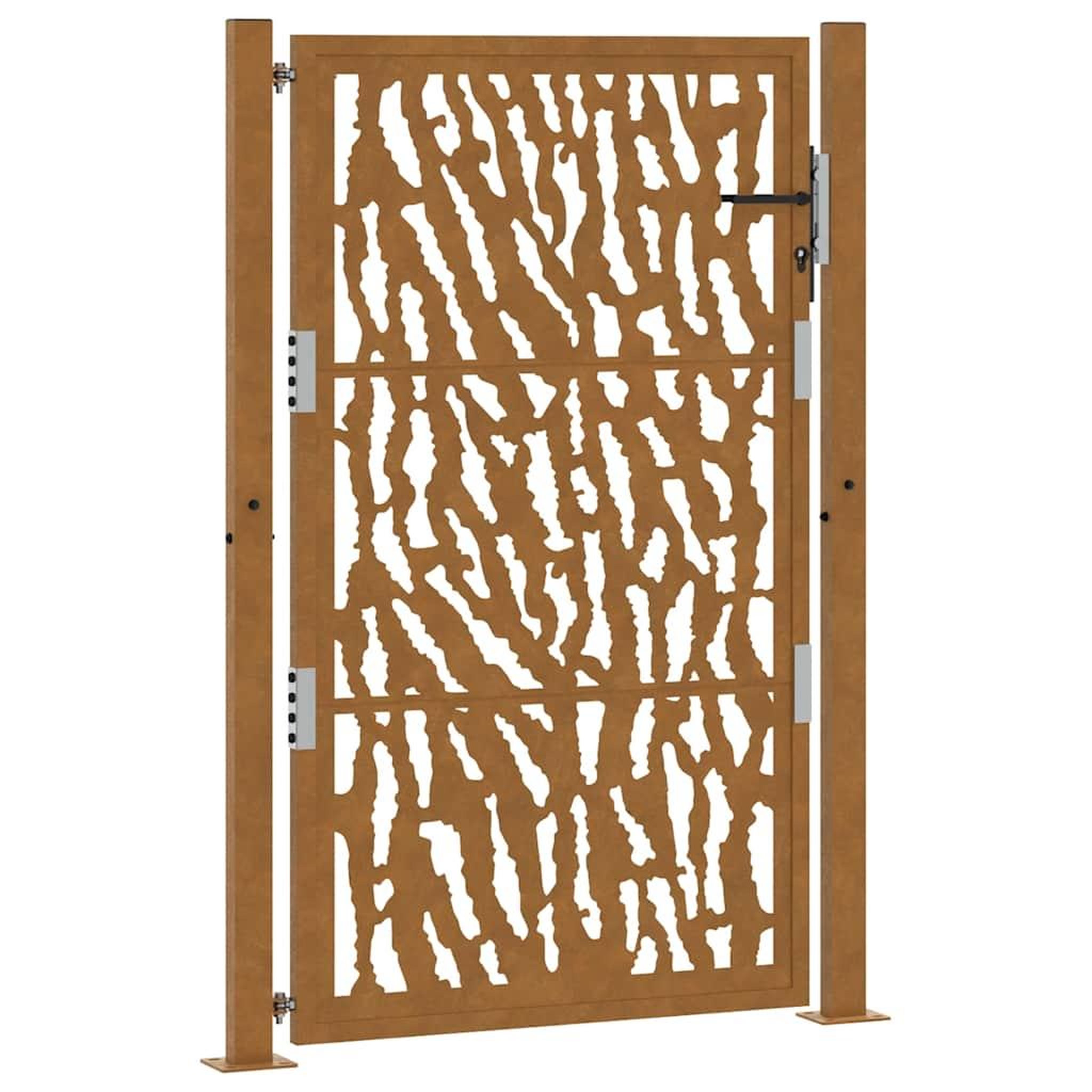 Voir la diapositive 2 : VIDAXL Porte de jardin acier resistant aux intemperies design traces